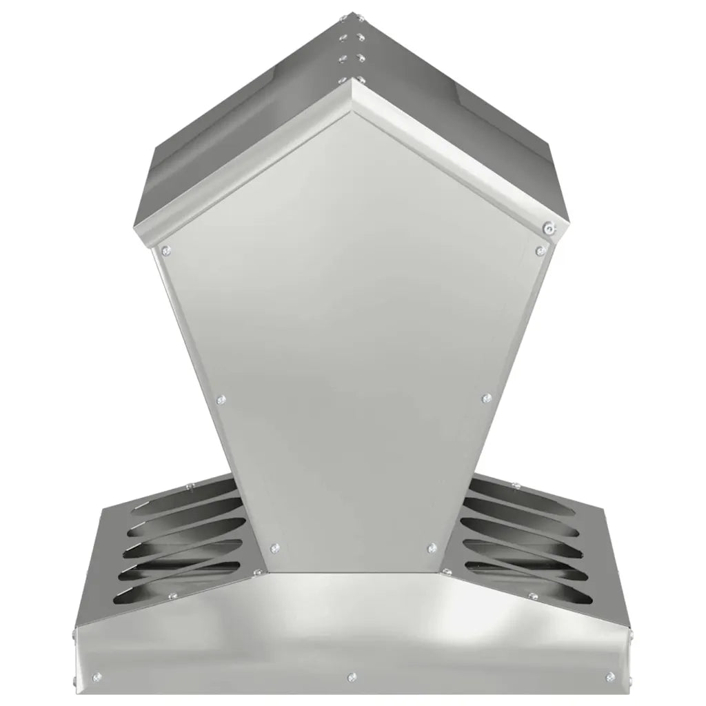 Feeder per pollo Argento 40 x 40 x 45 cm Acciaio zincato