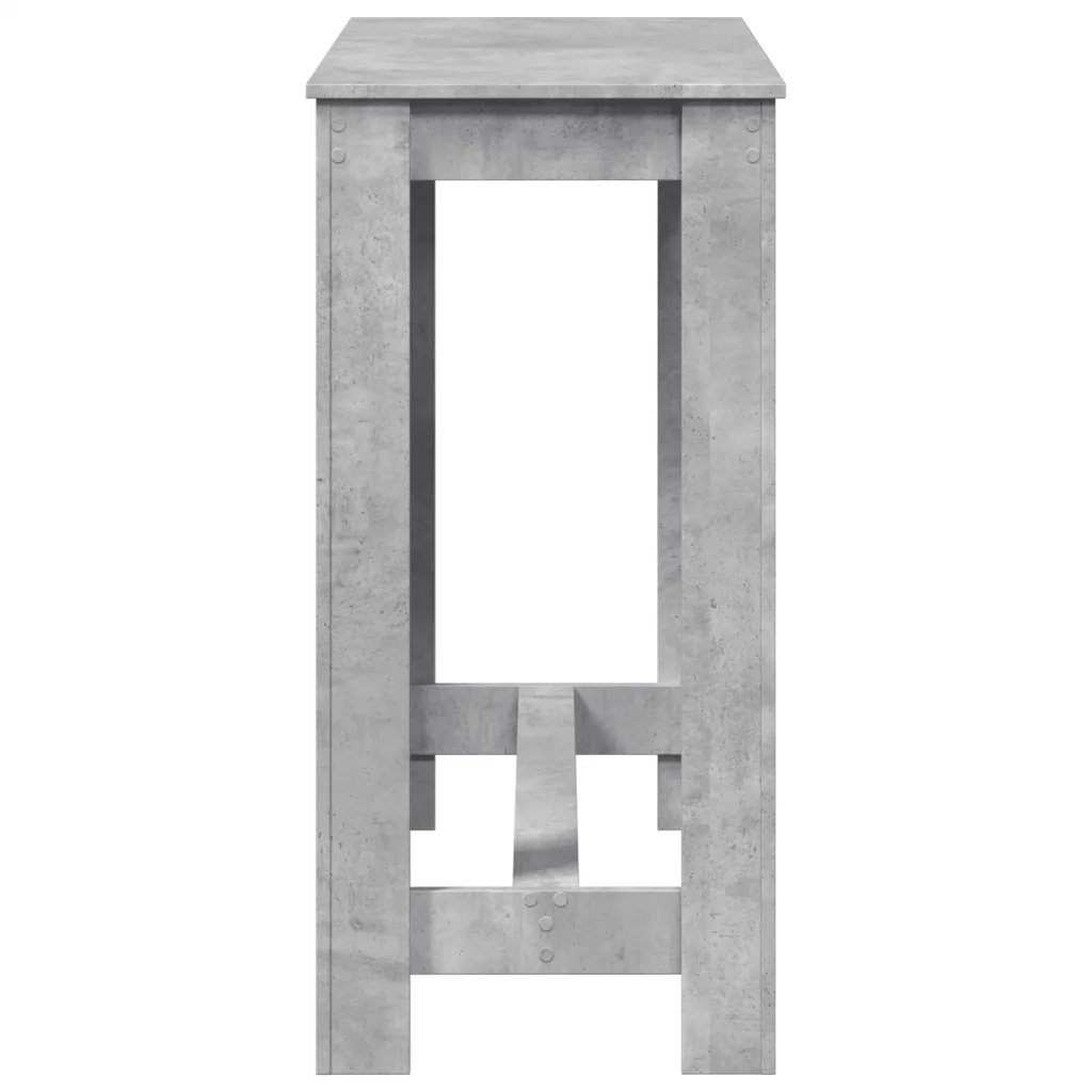 Tavolo da Bar Grigio Cemento 102x50x103,5 cm Legno Multistrato
