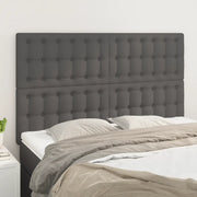 Testiera-Testata Decorativa Grigio 144x5x118/128 cm in Similpelle 309953