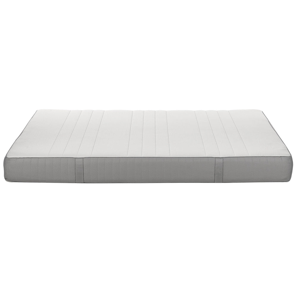 Materasso in schiuma bianco e grigio EU Matrimoniale Duro con cerniera e copertura in poliestere 160 x 200 cm rimovibile Accessori per la camera da letto