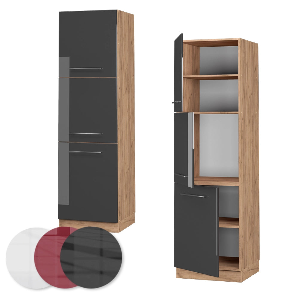 Vicco Mobile per forno da incasso Antracite lucido 60 cm