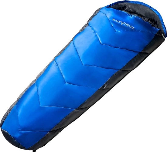 Sacco da campeggio con sacchetto a compressione inclusa, impermeabile e respirante, lunghezza 165 cm