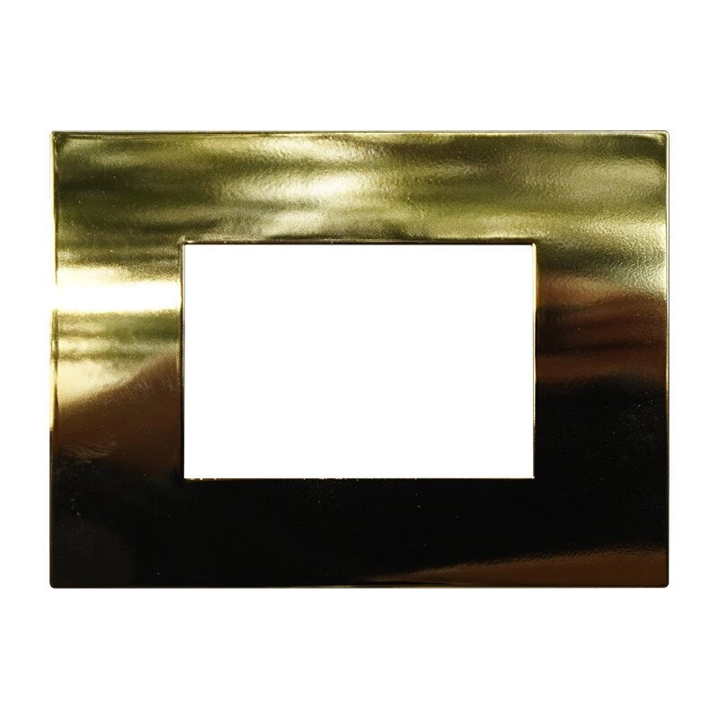Placca Plastica Serie Venus 3P Colore Oro Lucido Compatibile Con Vimar Arke