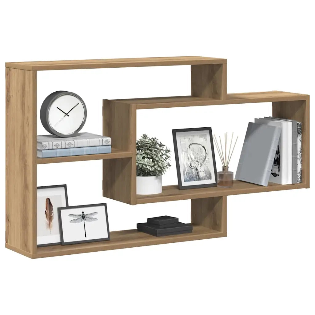 vidaXL Scaffale a Parete Rovere Artigianale 104x20x58,5 cm Truciolato
