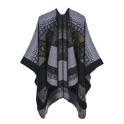Mantella/scialle da donna autunno e inverno, stile retr¨°, spaccata, calda, in cashmere, mantella