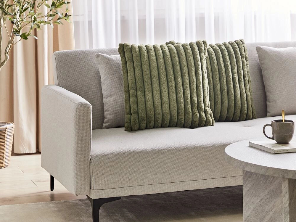 Set di 2 cuscini tessuto verde 45 x 45 cm camera da letto soggiorno