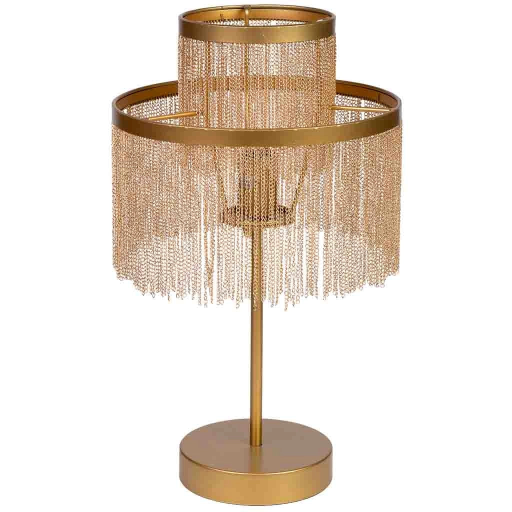Lampada da tavolo in metallo 30x30x35/50h cm Oro