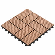 Piastrella per Decking 11 pcs Marrone 30 x 30 cm WPC