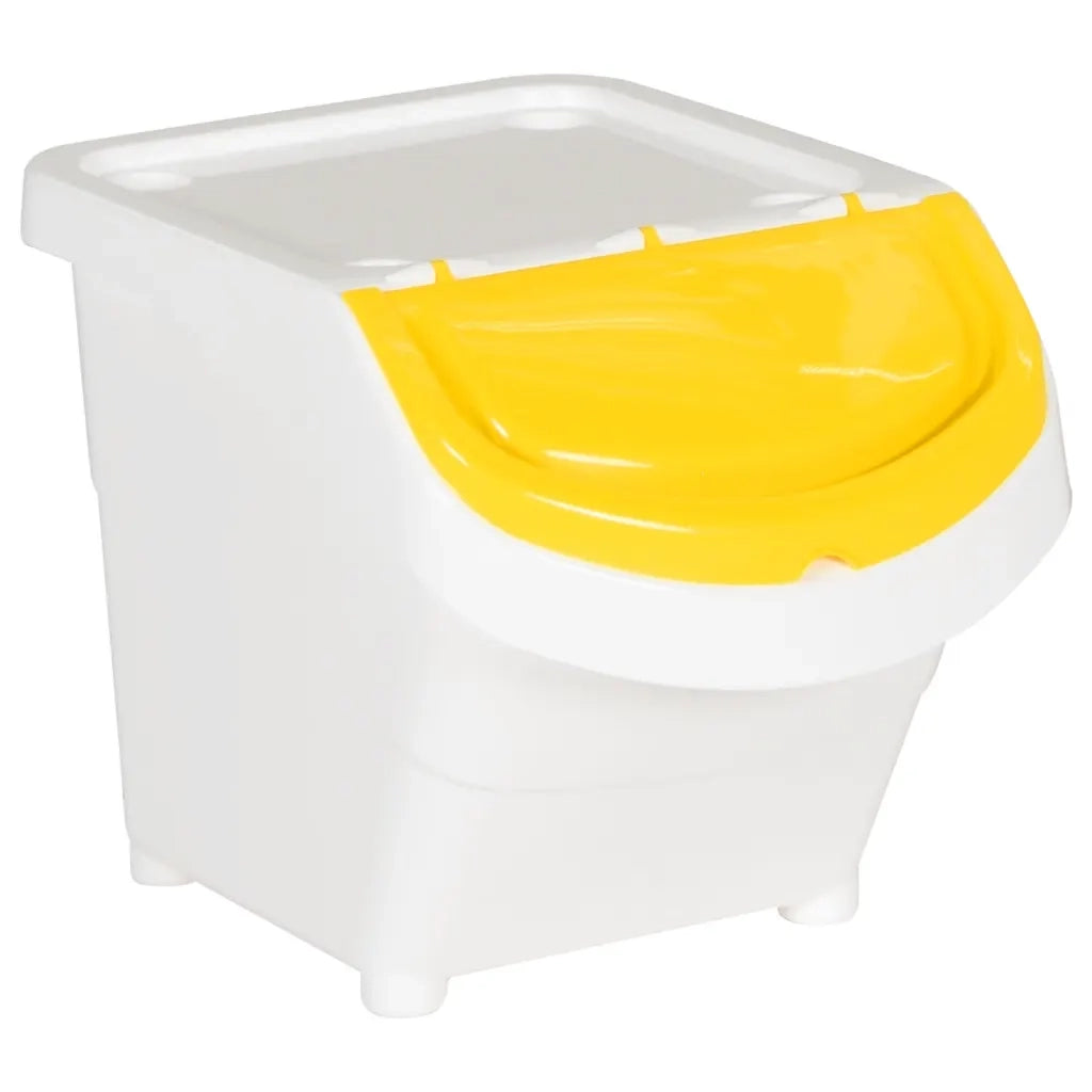 Cestini per Rifiuti Impilabili con Coperchi 3 pz Bianchi PP 78 L CFW3041445