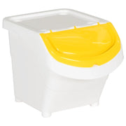 Cestini per Rifiuti Impilabili con Coperchi 3 pz Bianchi PP 78 L CFW3041445