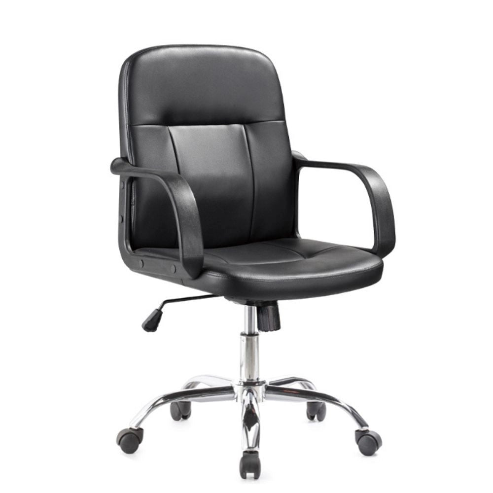 Poltrona ecopelle nera 90x57x44 cm