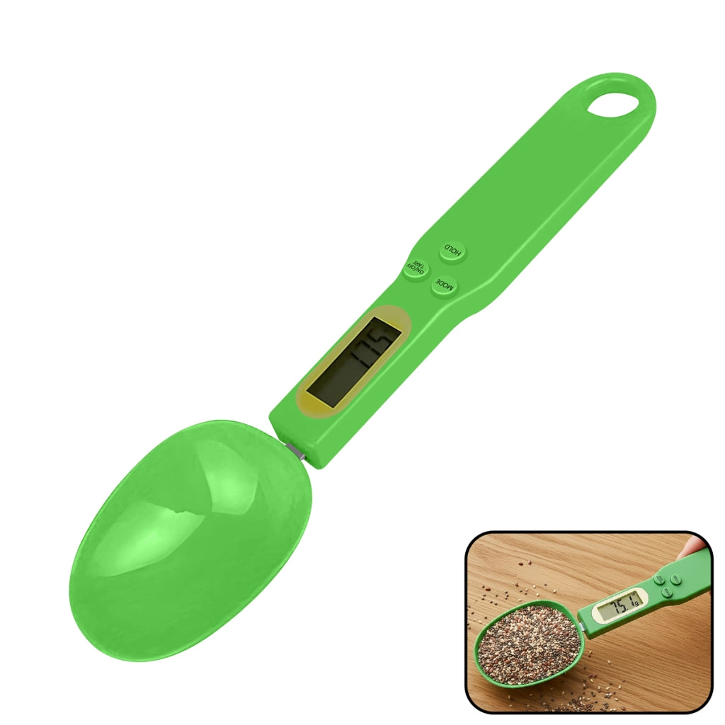 Cucchiaio dosatore elettronico con display LCD e tara integrata Verde Avizar