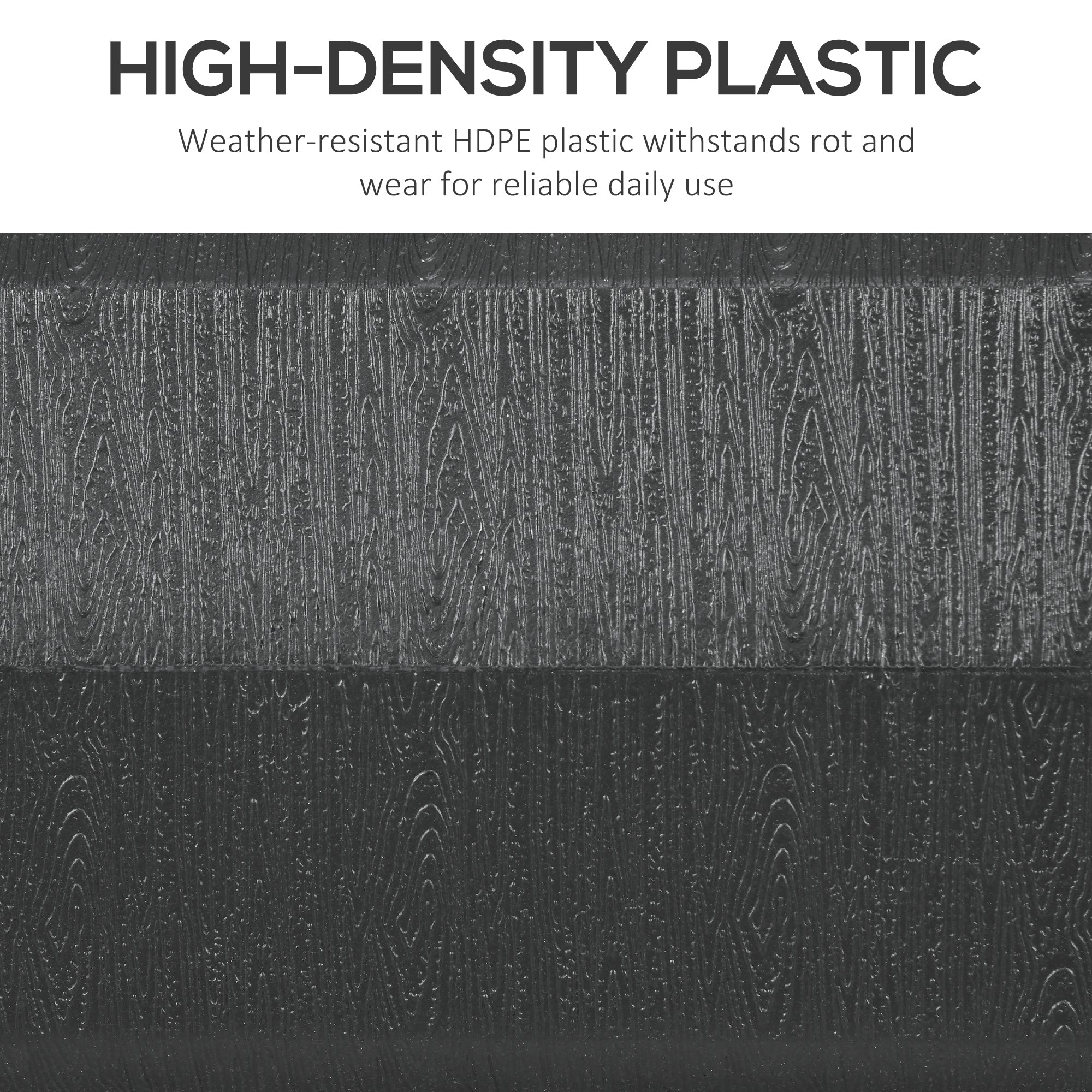 Base per Ombrellone da Giardino 3.5 m con Maniglie 49x49x36,5 cm in HDPE e Acciaio Nero