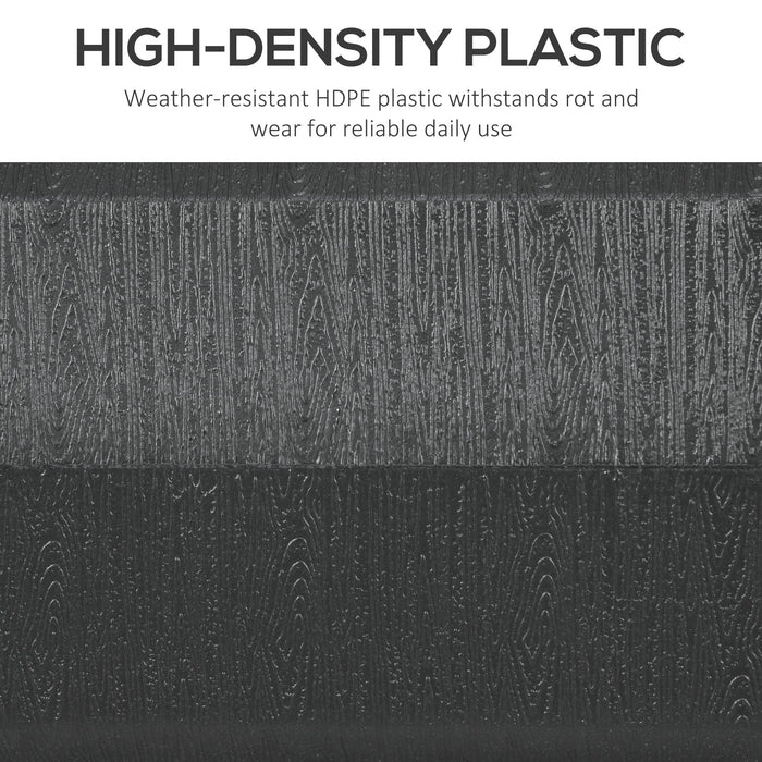 Base per Ombrellone da Giardino 3.5 m con Maniglie 49x49x36,5 cm in HDPE e Acciaio Nero