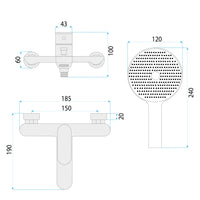 Rubinetto Da Vasca Rea Drop Brush Gold