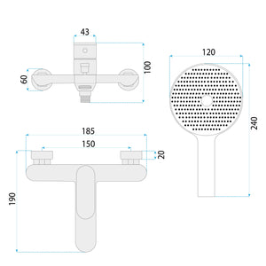 Rubinetto Da Vasca Rea Drop Brush Gold