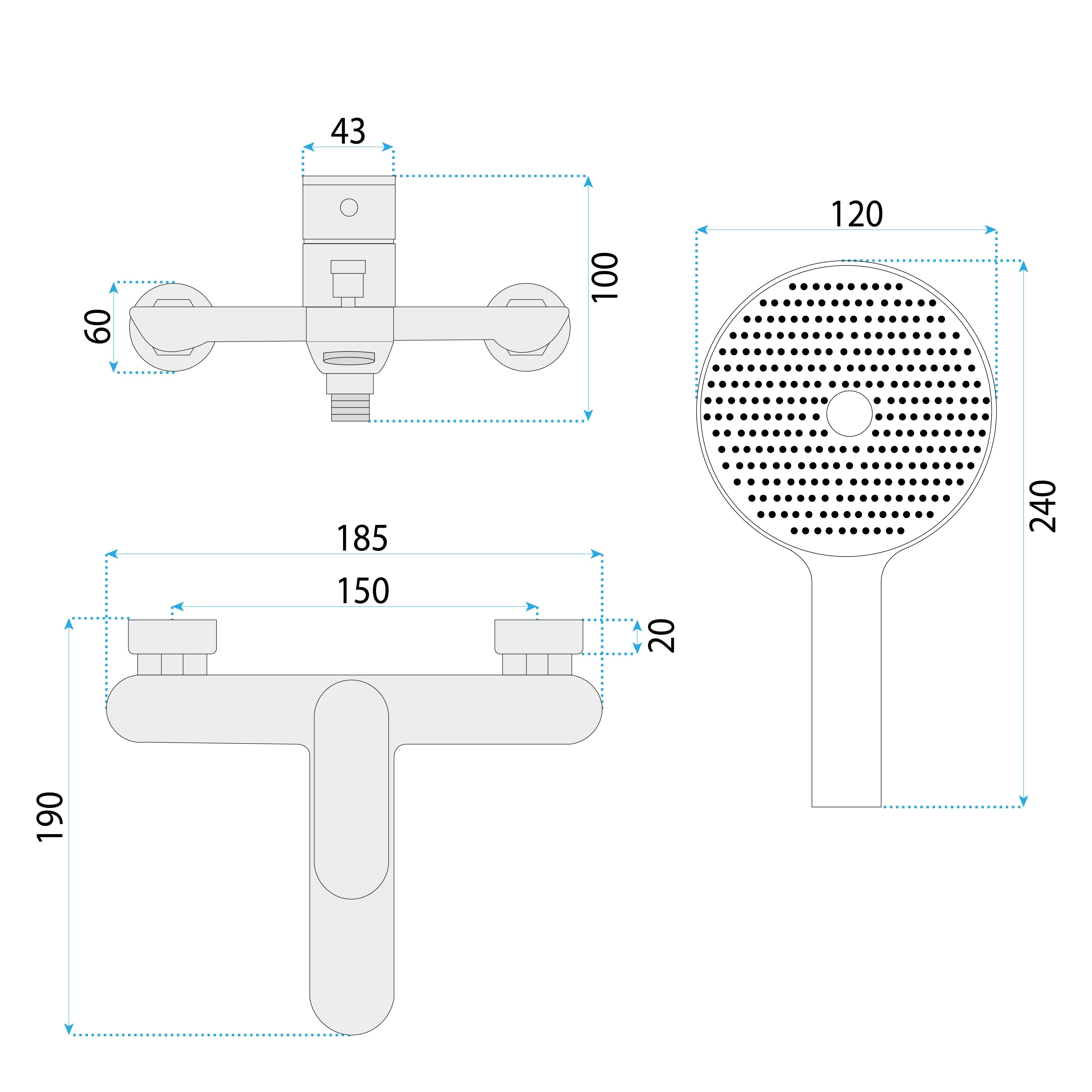 Rubinetto Da Vasca Rea Drop Brush Gold