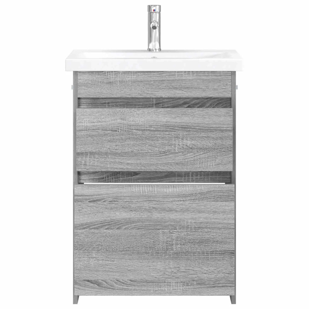 Set di mobili per il bagno Sonoma grigio 61 x 40 x 84,5 cm 3404263