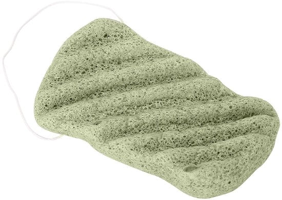 Spongia per il corpo in konjac - Naturale e morbida - Strumento per pulizia dei pori - 1 pezzo - 11,5 x 6,2 cm - Ideale per neonati - Spugna per la pulizia