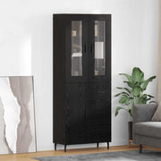 Credenza con cassetto 2 pcs Rovere Nero Legno multistrato 3416203