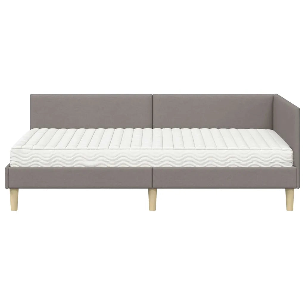 Struttura Letto Angolare con Materasso 2 pz-Giroletto con materasso Talpa Tessuto 593262