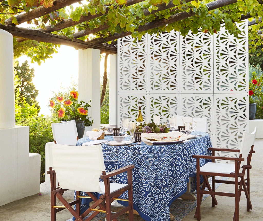 WINDSHELL - Pannello in PVC traforato - Parasole Colore: bianco, Misura: 73x148 cm