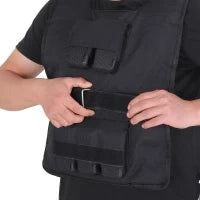 Gilet Fitness da Allenamento da 30 kg regolabile, in Tessuto Oxford e Acciaio, 36x52 cm, Nero