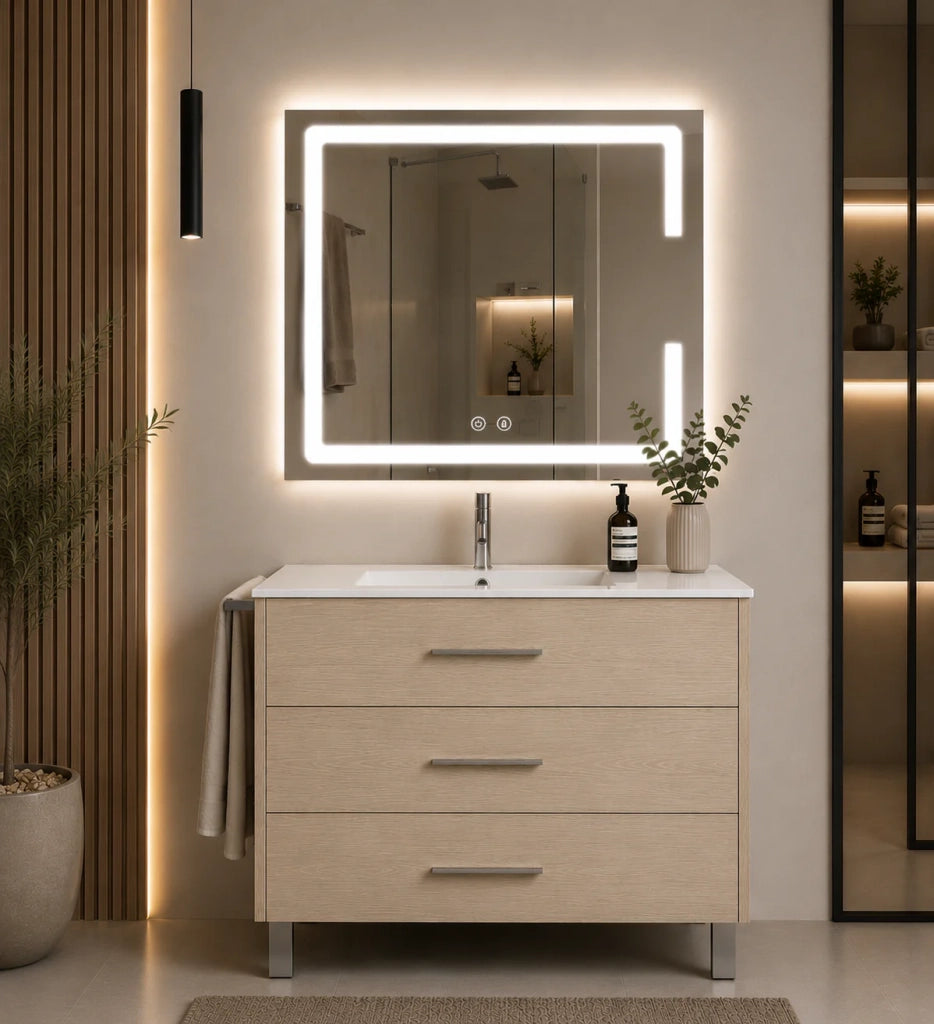 Mobile bagno con lavabo ORIGENBATH RIBERA senza specchio 70x45 cm estepa