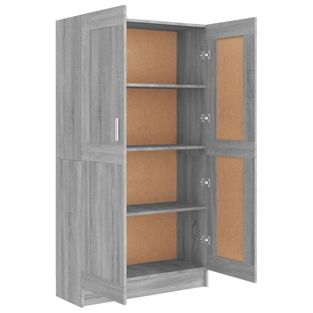 Libreria Grigio Sonoma 82,5x30,5x150 cm in Legno Multistrato