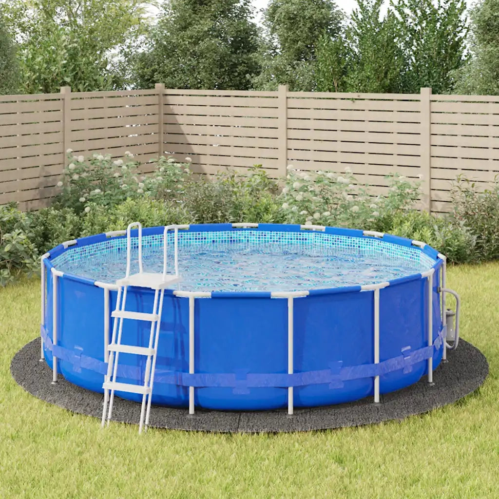 Telo Sotto Piscina Grigio Chiaro Ø500 cm Geotessile Poliestere 94221