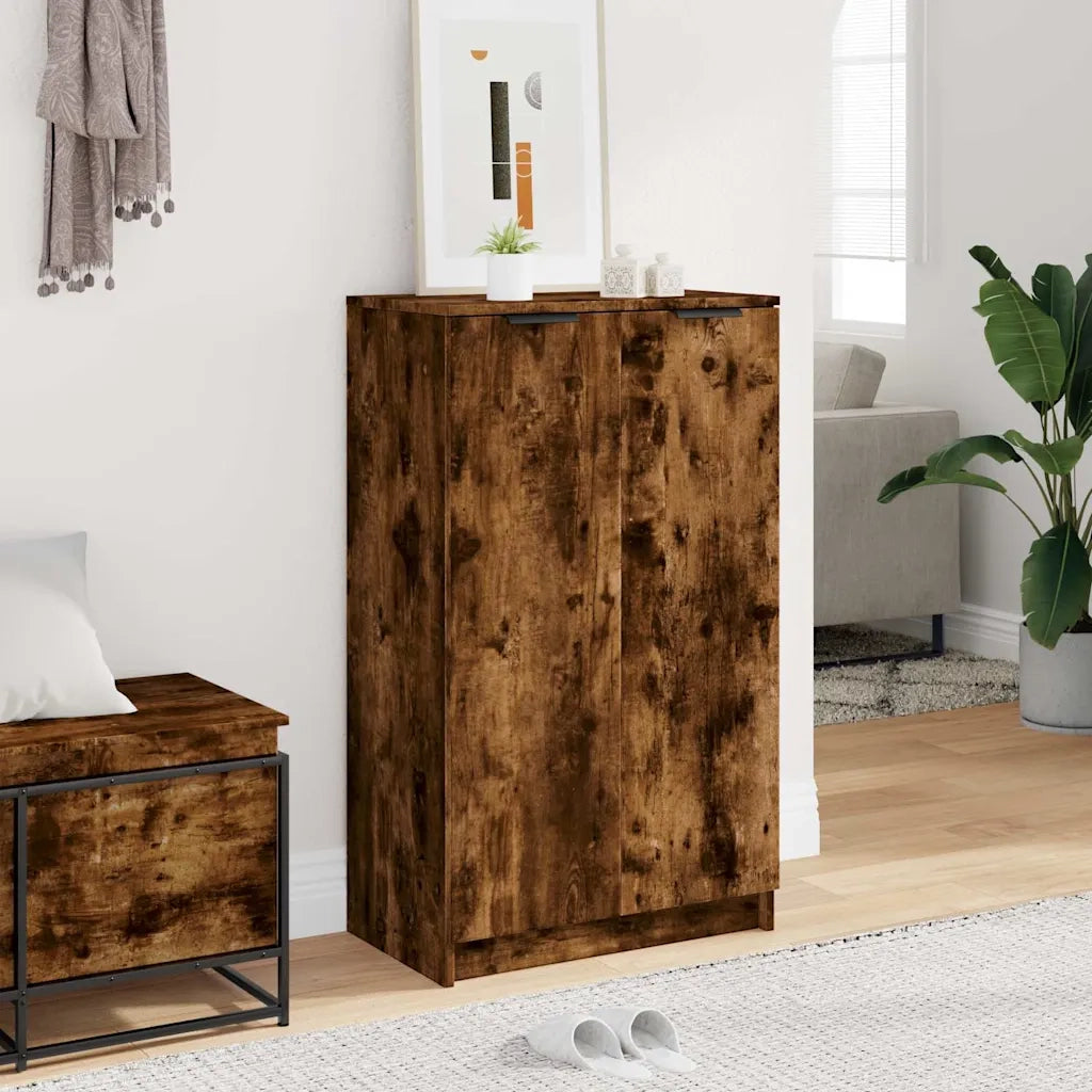 Scarpiera | Mobile per scarpe Rovere Fumo 59x35x100 cm in Legno Multistrato