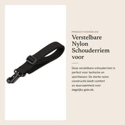 Raccordo a spalla regolabile 155 cm - Cinturone di riserva in nylon - Grucce girevoli - Tasca tattica - 2,5 cm di larghezza - Peso ridotto 50g - Cinturone di tasca