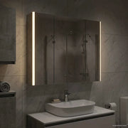 Mobiletto per specchio da bagno Grigio cemento
