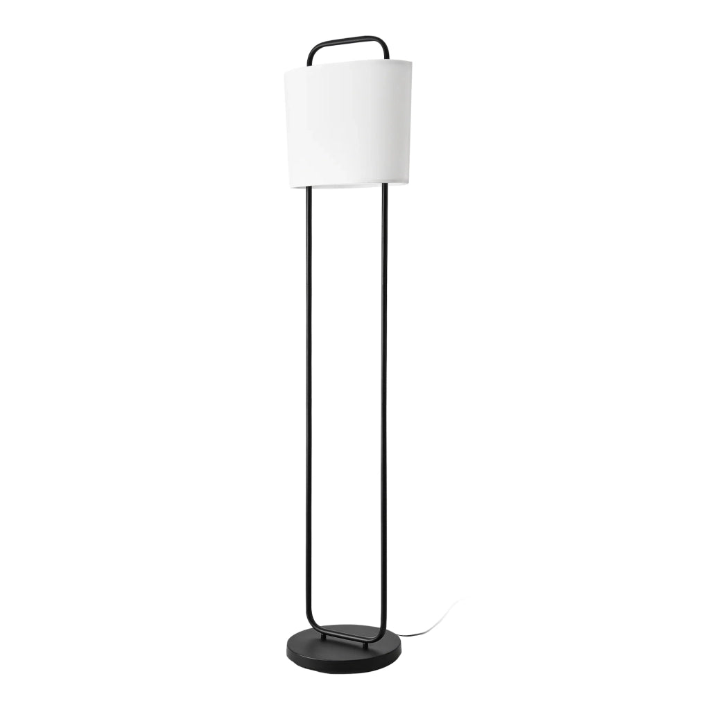 Lampada da terra dallo stile senza tempo elegante lampada di design per soggiorno camera da letto ufficio attacco E27 altezza 162 cm bianco e nero 03_0009529