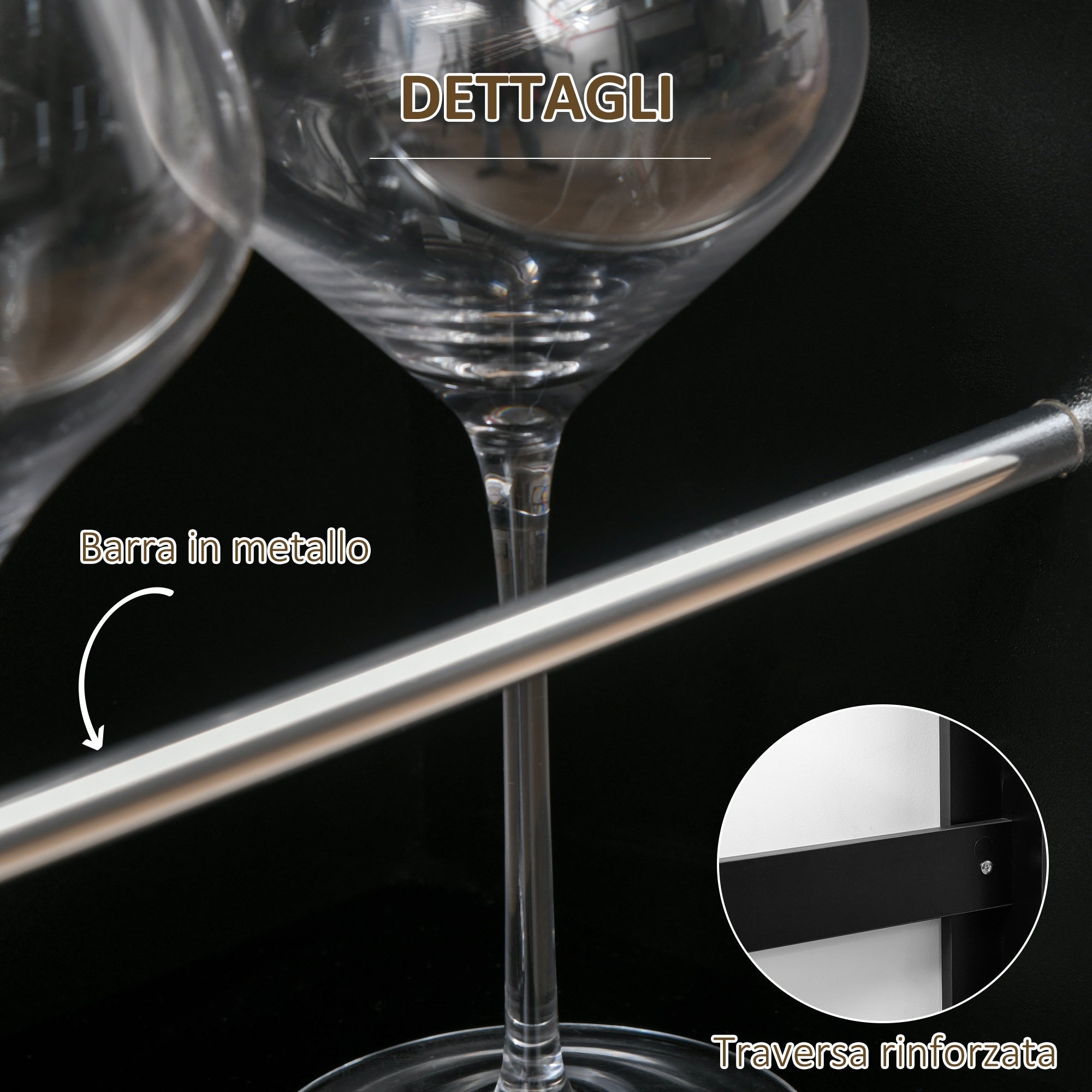 Tavolo Alto da Bar 112x57x106 cm con Mensole in Legno Nero