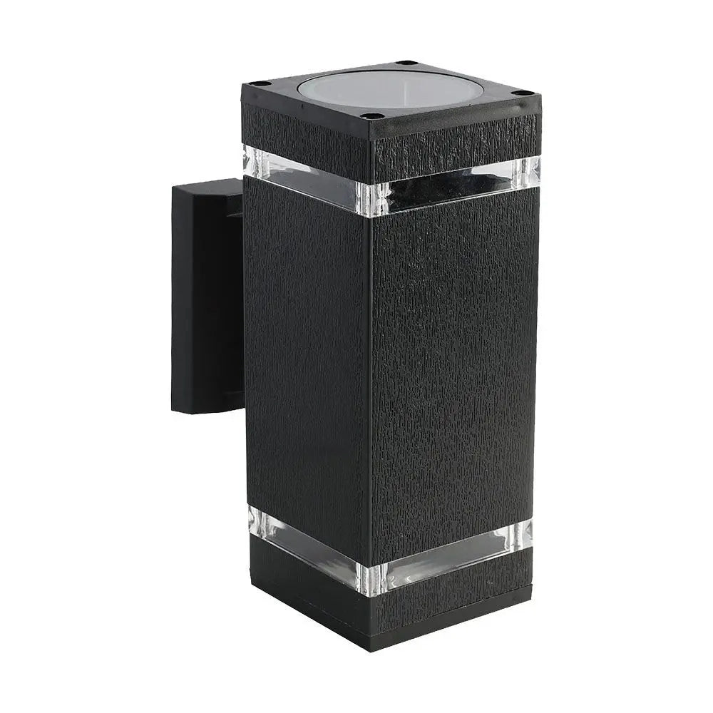 Applique esterno V-TAC VT-968 nera IP44 2xE27 quadrata su/giù