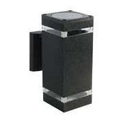 Applique esterno V-TAC VT-968 nera IP44 2xE27 quadrata su/giù