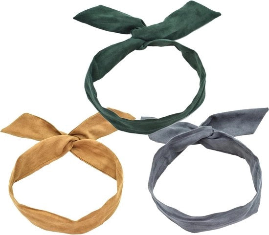 Set di 3 Bando di Capelli Retro per Donne con Stampo - Cinture di Capelli Flessibili, Accessori di Capelli Vintage per Signore e Ragazze