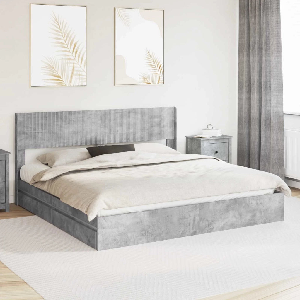 Struttura del letto con stoccaggio e testata 3 pcs 3414356