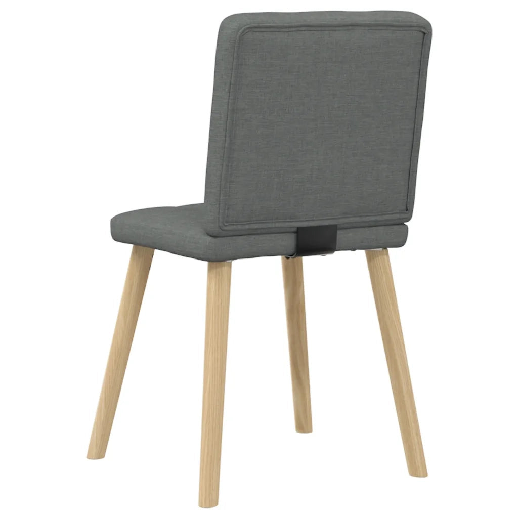 Sedie da Pranzo 4 pz Grigio Scuro in Tessuto 3315169