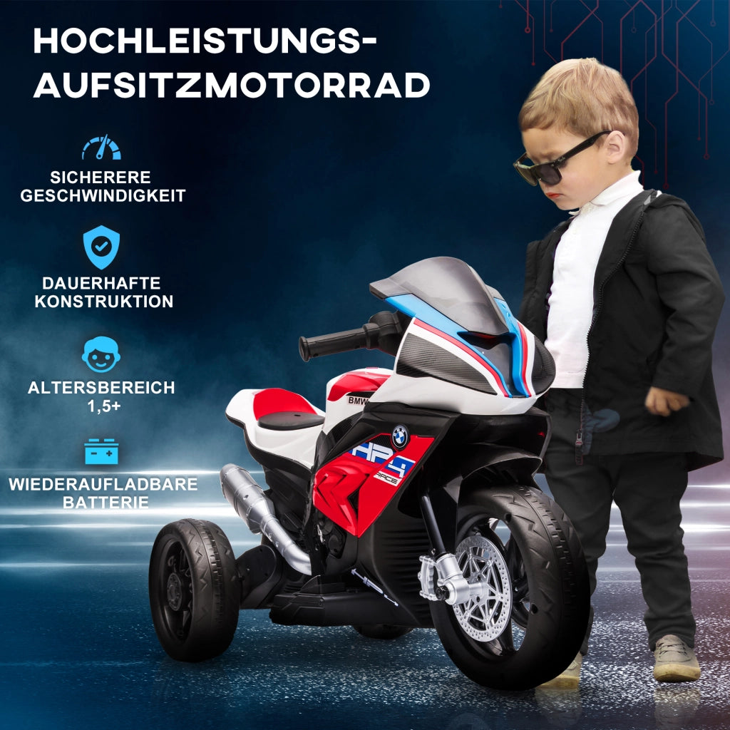 Moto Elettrica per Bambini con Luci e Musica ¨C Zephmum ¨C Rosso 82.5x42x54cm
