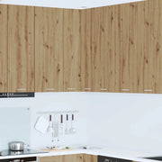 Armadio pensile Rovere Artigiano e Bianco 57 x 57 x 100 cm 884377