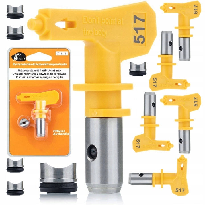 Ugello di Spruzzatura Modello 517 – Set 5 Pezzi | Larghezza 30 cm, Compatibile con Graco, Titan, Wagner
