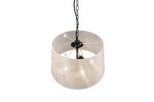 Lampada a Sospensione da Interno  E27 in Metallo Nero Opaco