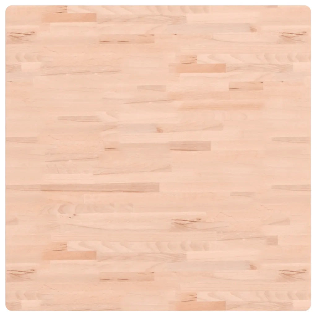 Piano per Tavolo | Superficie Tavolo | Piano Scrivania 90x90x1,5 cm Quadrato Legno Massello di Faggio