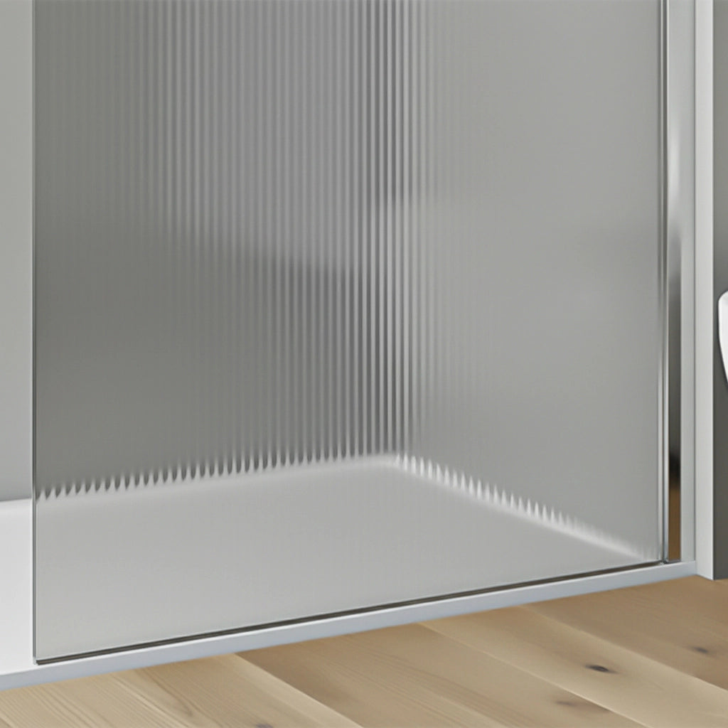 Box doccia walk-in 100cm in vetro temperato cannettato e profilo cromo Klug