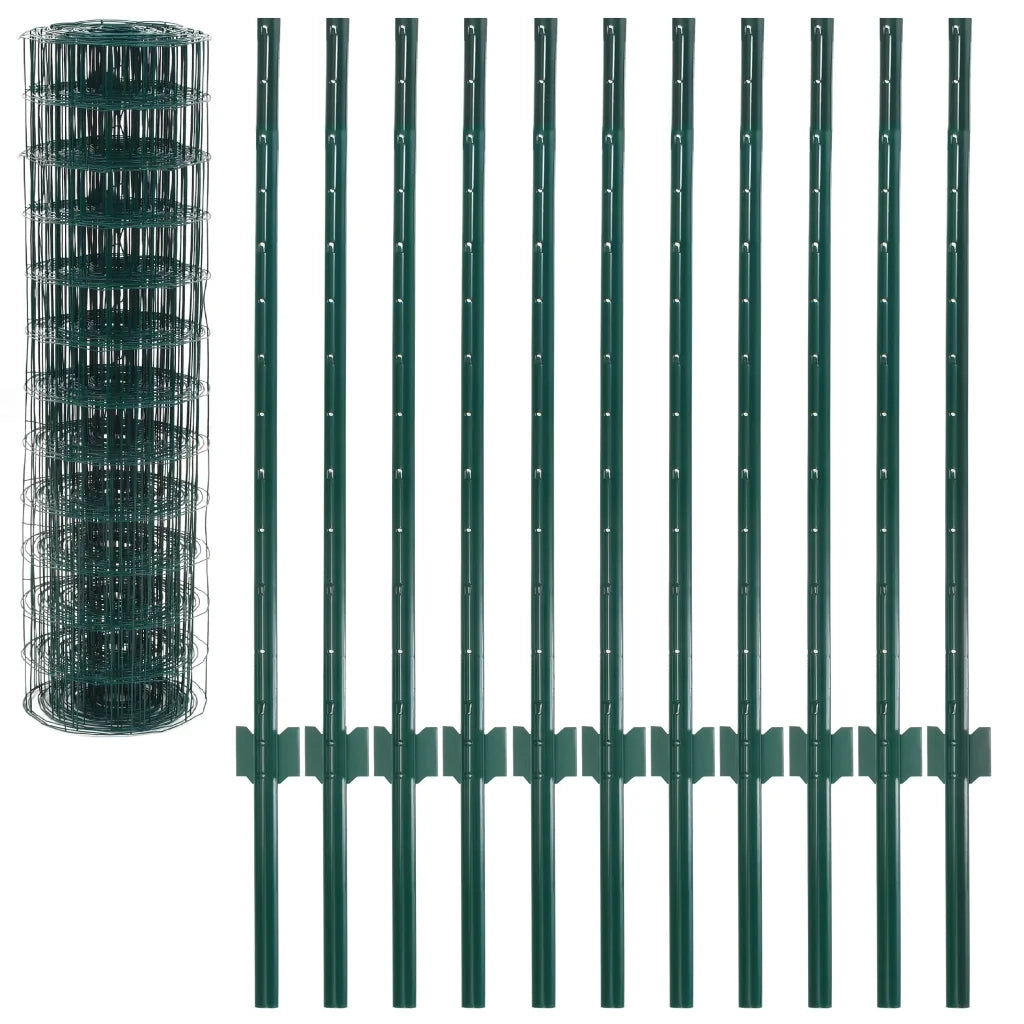 Recinzione da Giardino | Recinzione Euro 20x1 m in Acciaio Verde