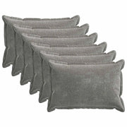 Federa 6 pcs HOUTEN Grigio Scuro 50 x 70 cm Tessuto Chenille 919536