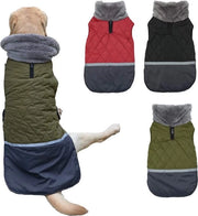 Gilet per cani, plume, riflettente, reversibile, invernale, impermeabile all'acqua, impermeabile al vento, giacca per cani, abbigliamento caldo, giacchetto per cani piccoli, medi e grandi, L