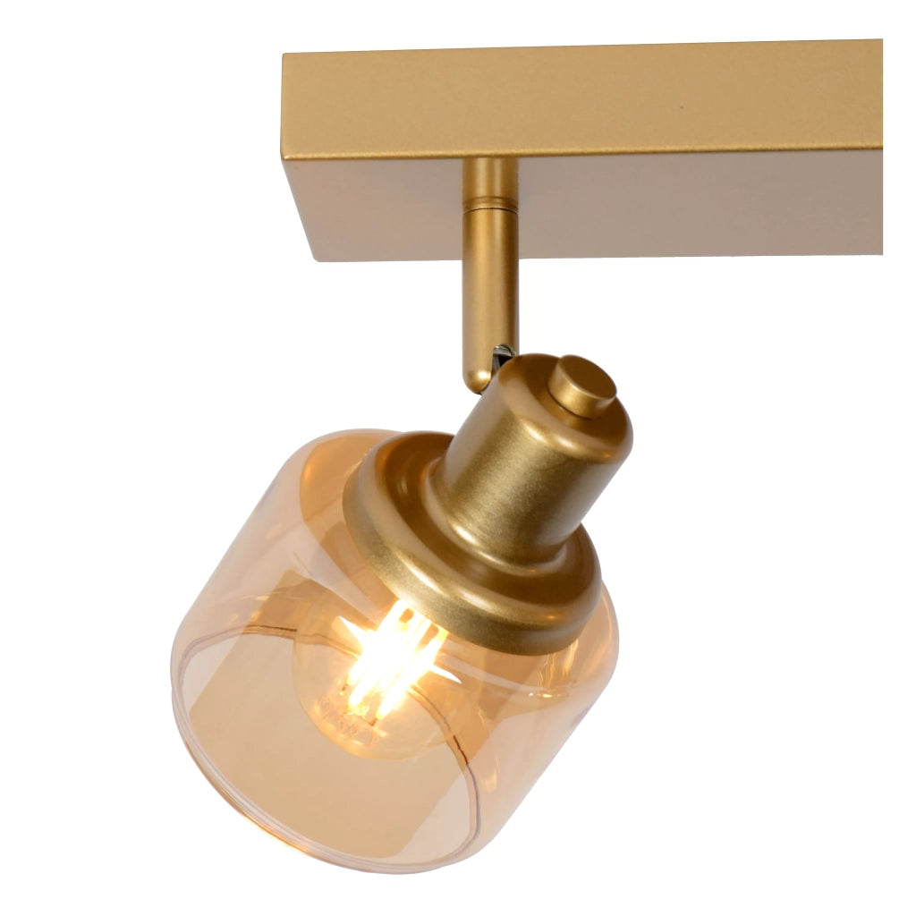 Faretto soffitto doppio oro ottone Bjorn 2xE14 40W Lucide
